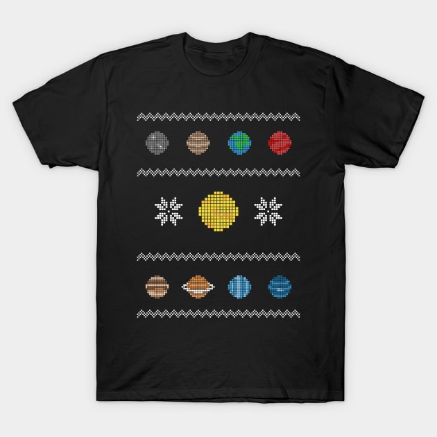 Solar System Christmas T-Shirt by acrossTPB